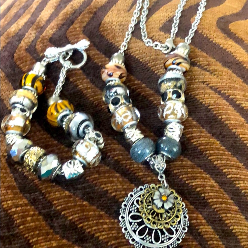 Hand crafted necklace and bracelet